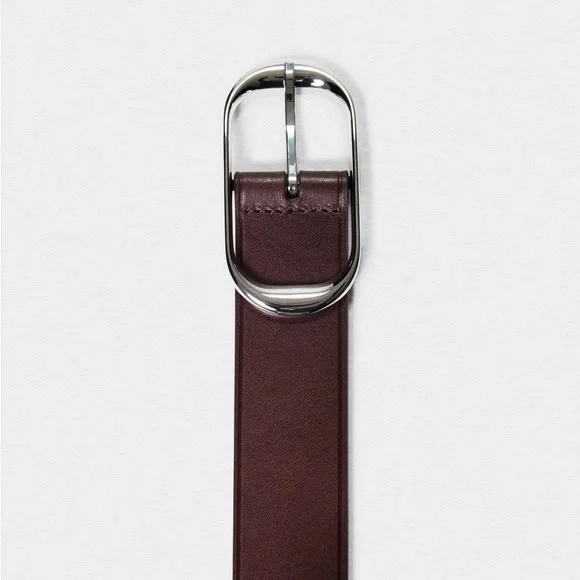 Aritzia Halo Dark Brown Silver Belt sz. XS Sold Out - Picture 3 of 8